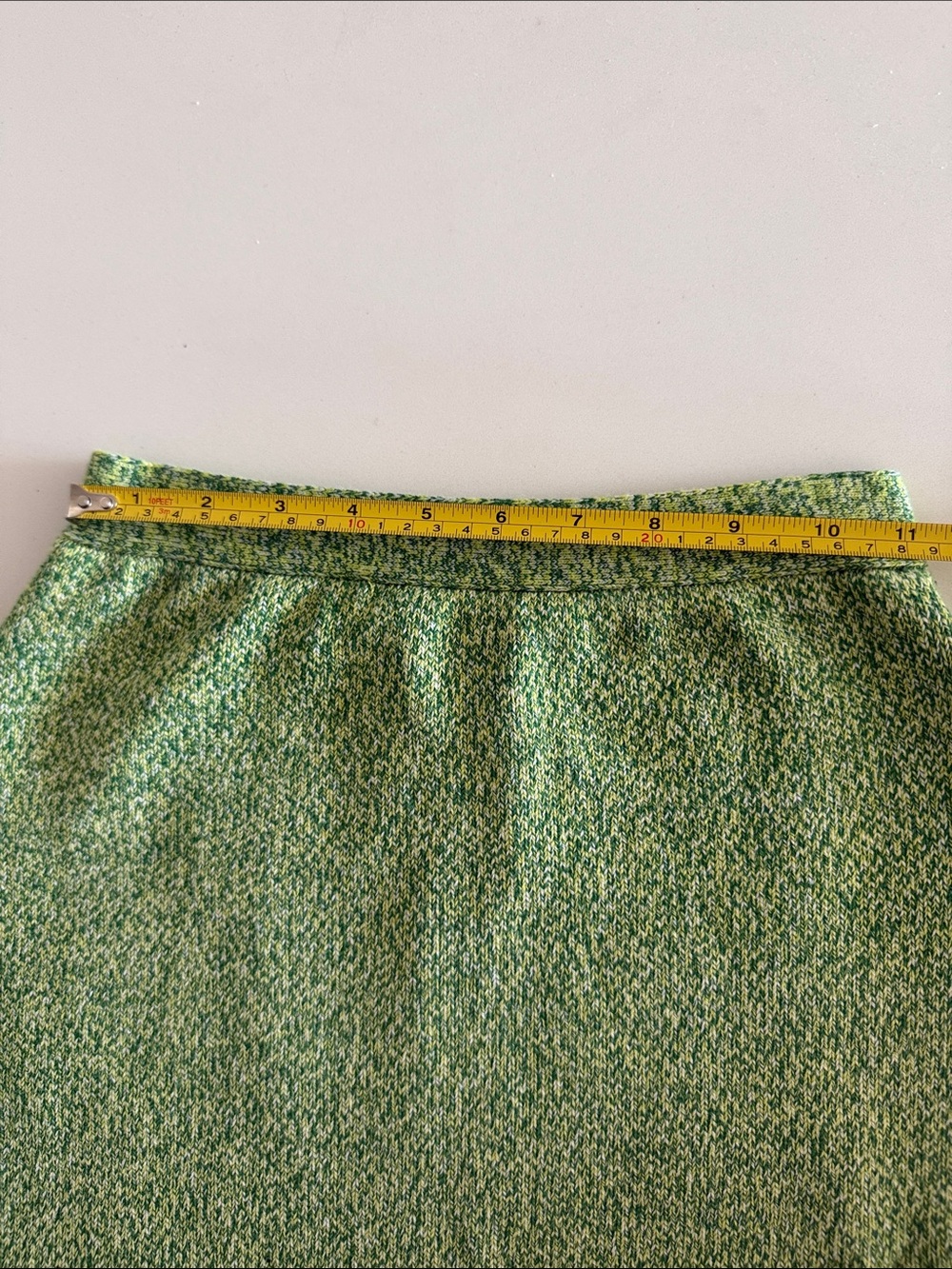 Bottega Veneta Green Tweed Mini Skirt with Braided Hem - Picture 8 of 8